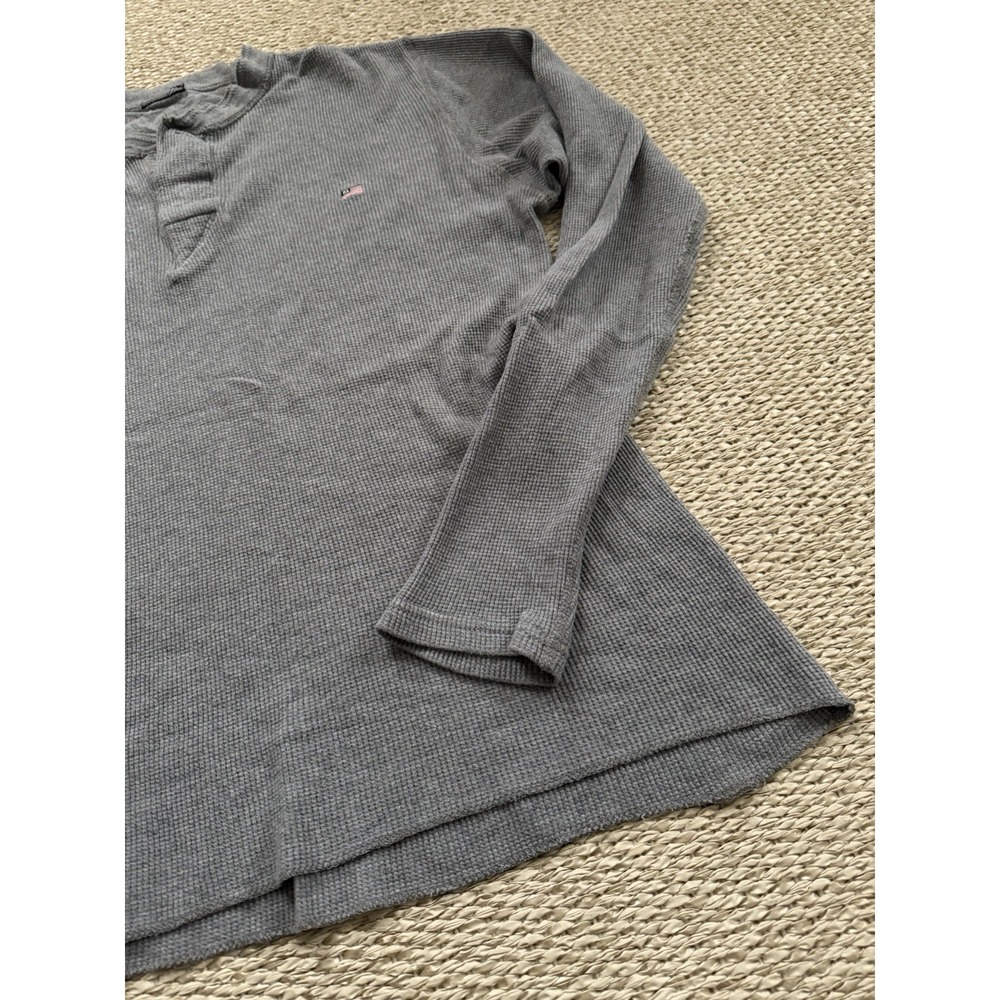 Men's Vintage Ralph Lauren Polo Ribbed Henley Long Sleeve Shirt. Grunge . LG - Picture 4 of 7